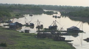 Fischfang zählt zu den Haupterwerbsquellen am Mekong